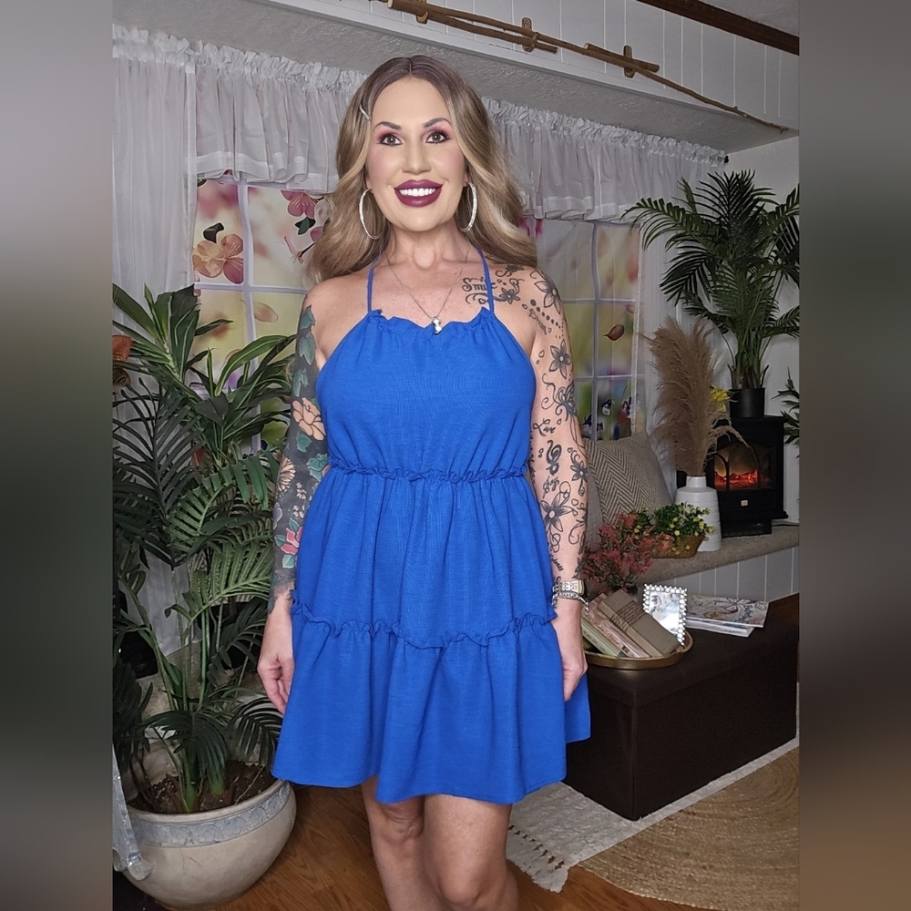Spaghetti Strap Halter Dress